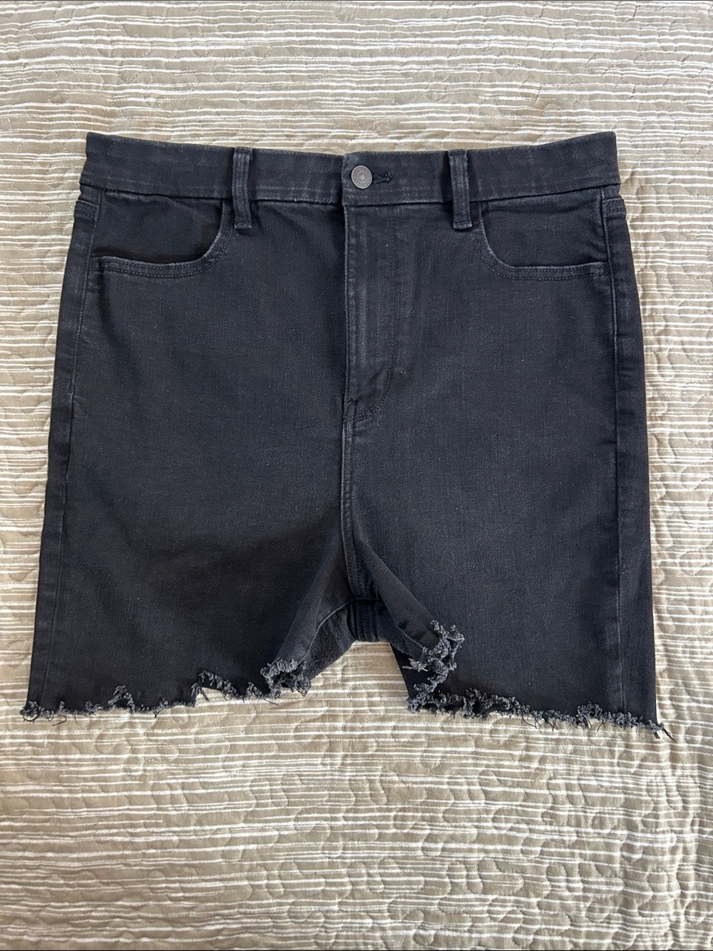 American Eagle Next Level Stretch Black Jean shorts  size 14